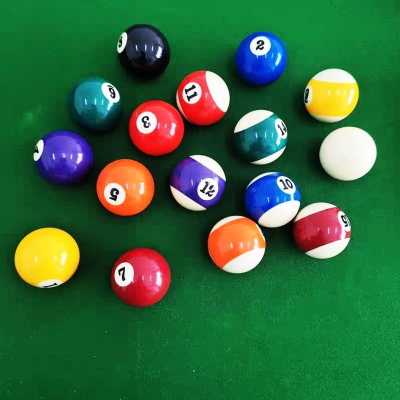Ovewibi Replacement Billiards Ball Set, 1-1/2" Mini Size, 1.5 Inch, Replacement Balls with Cue Ball & Billiard #8 Ball, Billiards Ball Accessories - Image 3